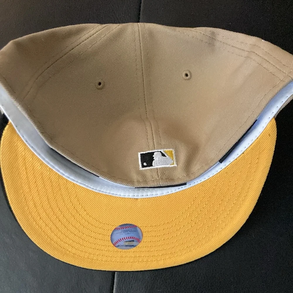 Custom New‎ Era Pirates Cap - Tan and Black. Glow in the dark!!